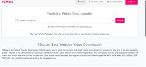 YouTube影片下載1. Y2Mate